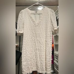 BB Dakota Steve Madden white gauze mini dress, size M